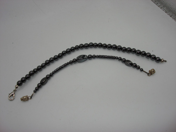 Vintage Hematite Bracelets Set (2) - 6 1/4