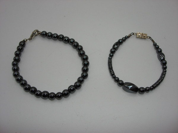 Vintage Hematite Bracelets Set (2) - 6 1/4
