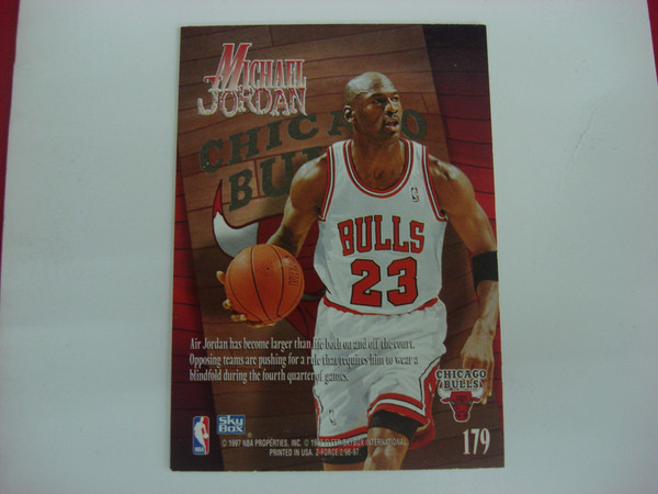 1996-97 Skybox Z Force Zupermen Michael Jordan #179 Chicago Bulls Card - Graded & Protected