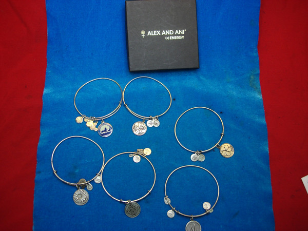 Alex & Ani (+) Energy Disney Bracelet Set - 5 Piece Lot (Excellent Condition)