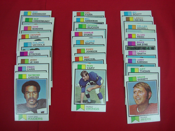 Vintage 1973 Topps Football Card Lot (406/528) - Excellent to Mint Condition