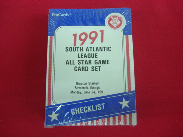 1991 South Atlantic League All-Star Game ProCards Set - Chipper Jones, Carlos Delgado, Mike Lieberthal