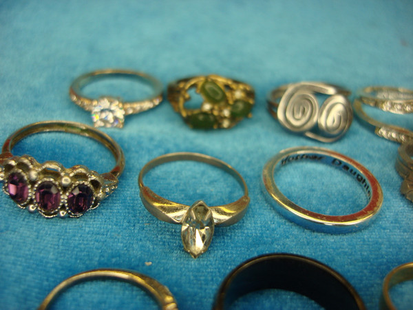 Vintage & Modern Estate Ring Lot (15 Unique Rings) - Under $3 Each!