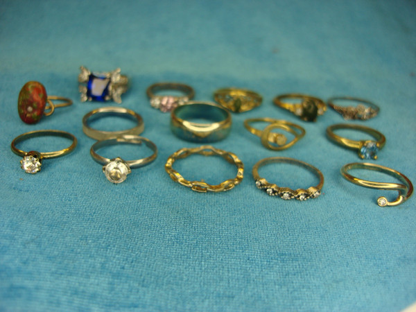Vintage Fashion Ring Lot of 15 - Unique & Unusual Styles Under $3 Each