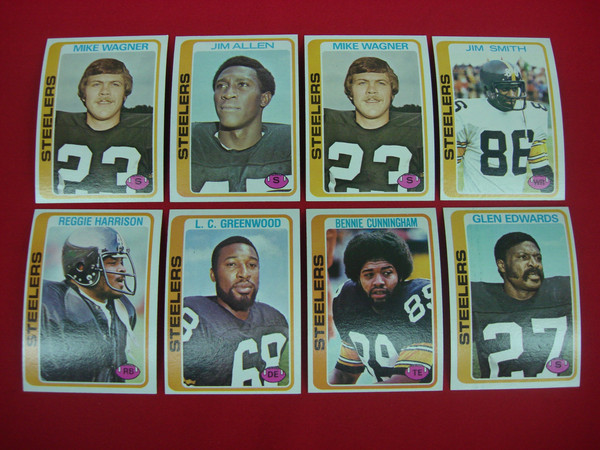 Vintage 1978 Topps Steelers Football Cards L.C. Greenwood, Randy Cross - EX-MT Lot