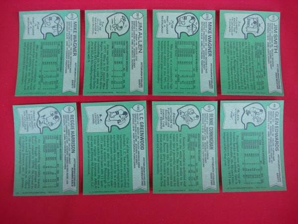 Vintage 1978 Topps Steelers Football Cards L.C. Greenwood, Randy Cross - EX-MT Lot