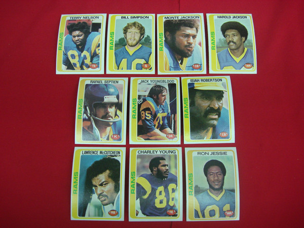1978 Topps Los Angeles Rams Football Card Lot (10 Cards) - EX-MT or Better