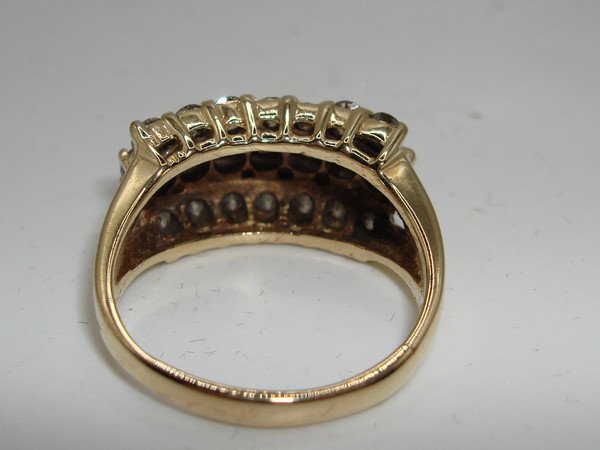 14K Gold Diamond Ring | 1.75 Carat Brilliant SI2 Diamonds | Size 7.5