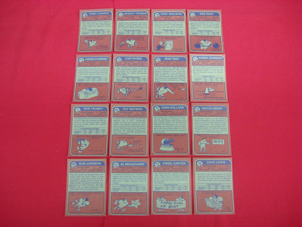 Vintage 1973 Topps Cincinnati Bengals Football Card Lot (16 Cards, EX-MT Condition)