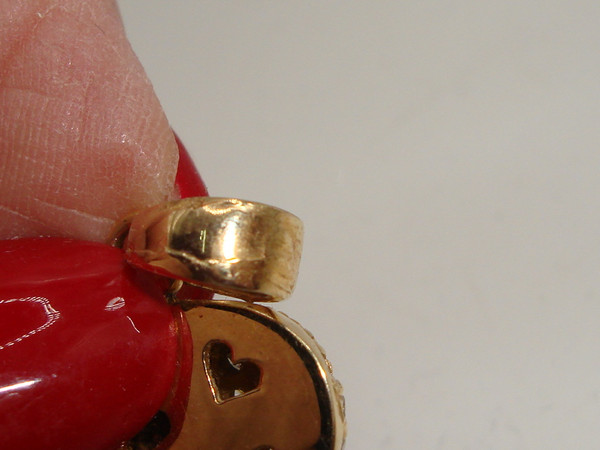 Custom 14K Gold Pave Diamond Heart Pendant | 1 Carat, SI2 Diamonds