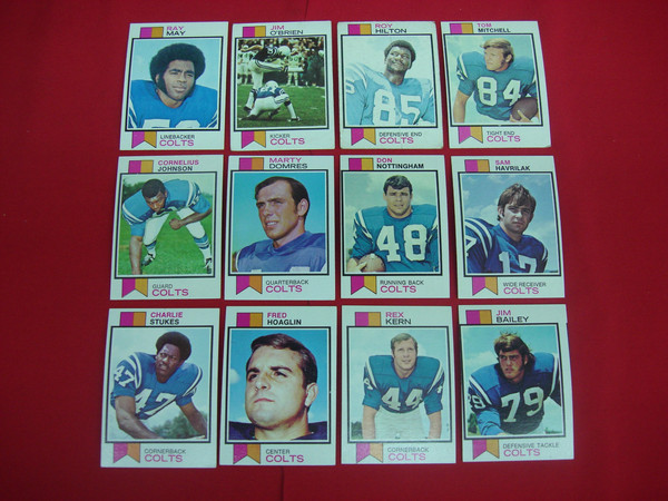 Vintage 1973 Topps Baltimore Colts Football Card Lot (15 Cards) - Excellent to Mint Condition