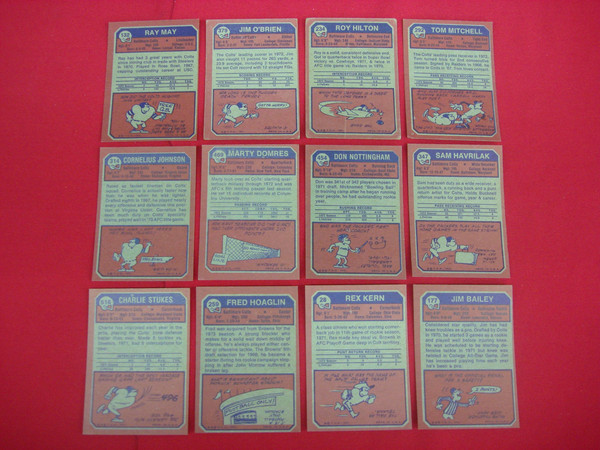 Vintage 1973 Topps Baltimore Colts Football Card Lot (15 Cards) - Excellent to Mint Condition