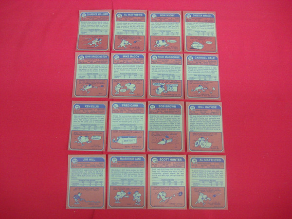 Vintage 1973 Topps Green Bay Packers Football Card Lot (16 Cards) - EX-MT Condition