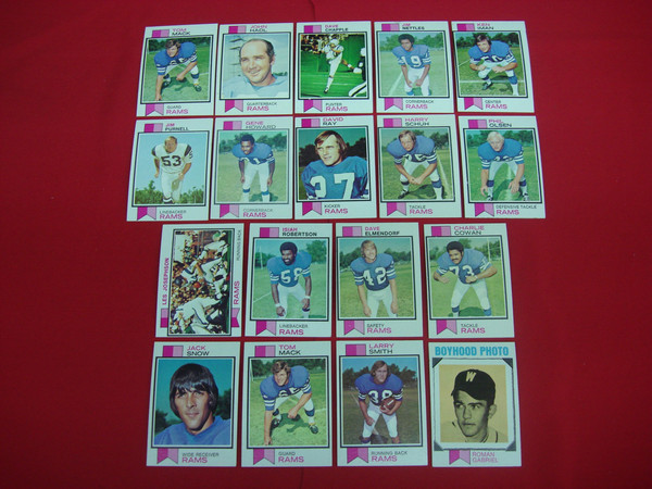 1973 Topps Los Angeles Rams Football Card Lot (18 Cards) - EX-MT Condition