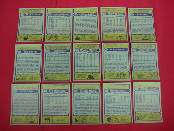 Vintage 1979 Topps Denver Broncos Football Card Lot (Lyle Alzado & More) - EX-MT+ Condition