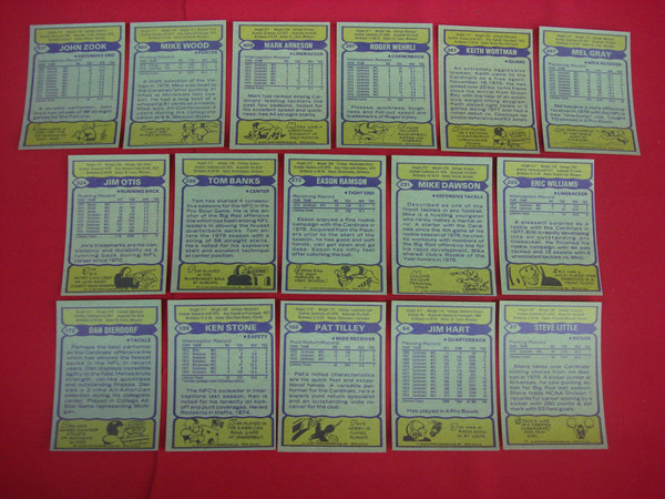 1979 Topps St. Louis Cardinals Football Card Lot (16 Cards, EX-MT+ Condition)