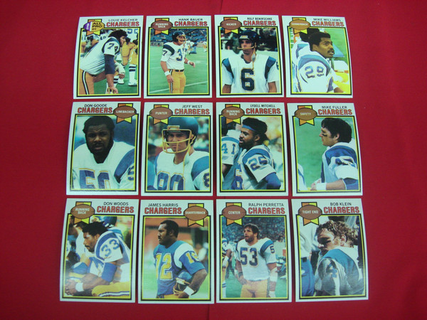 Vintage 1979 Topps San Diego Chargers Football Card Lot (12 Cards, EX-MT+ Condition)