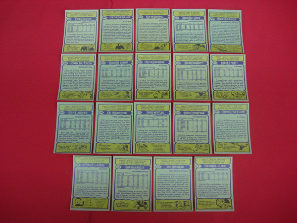 Vintage 1979 Topps Baltimore Colts Football Card Lot (19 Different Cards, EX-MT+)