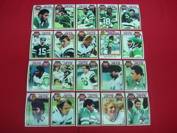 Vintage 1979 Topps New York Jets Football Card Lot (20 Cards) - EX-MT Condition