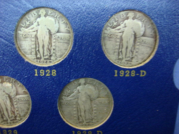 13 Standing Liberty Quarters (1925-1930-S) - Whitman Album, Including 1927-D - Silver & History