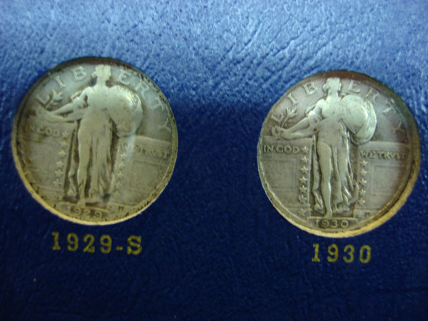 13 Standing Liberty Quarters (1925-1930-S) - Whitman Album, Including 1927-D - Silver & History