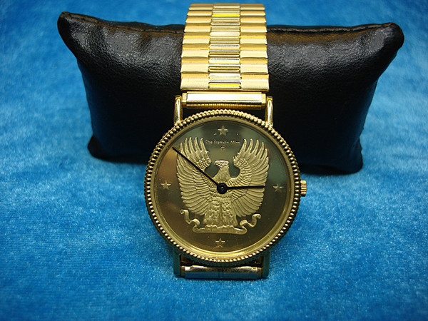 Vintage 1986 Franklin Mint Eagle Quartz Wristwatch - Unworn Condition, Runs Great