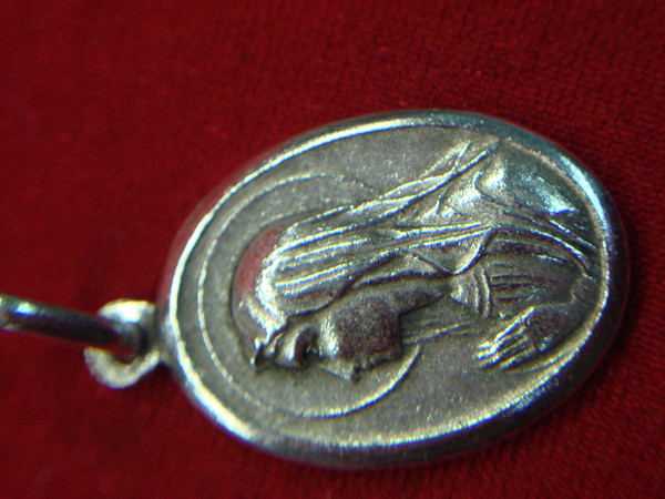 Vintage Lady of Fatima Sterling Silver Charms (Set of 3) - Unique Shapes & Sizes