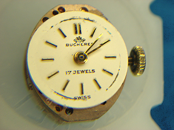 Vintage Bucherer 17-Jewel Stem Wind Movement |  Gold Cased Watch Part