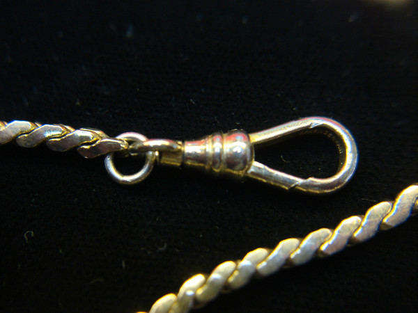 Vintage Gold Tone Pocket Watch Chain - 8 Inch, Heavy Links, Made in Germany