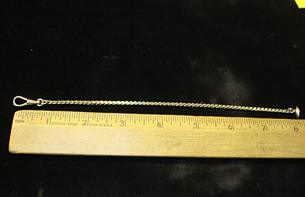 Vintage Gold Tone Pocket Watch Chain - 8 Inch, Heavy Links, Made in Germany