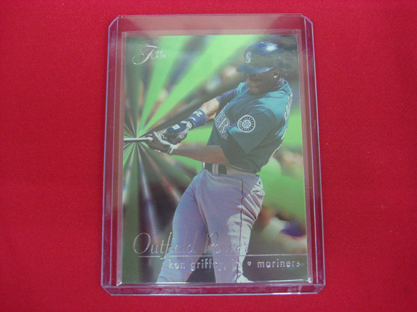 1995 Fleer Flair Ken Griffey Jr. Outfield Power Insert #7 Seattle Mariners Baseball Card - Graded & Protected