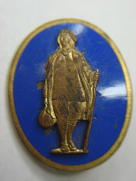 Vintage WWII US Army 111th Infantry Regiment Pin - 'BE FRANKLIN' Enamel