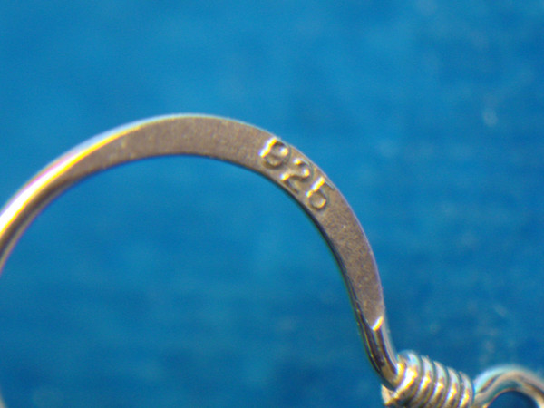 Vintage Sterling Silver Fan Earrings - Fish Hook Hangers, Excellent Condition