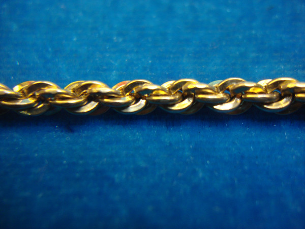 Vintage 12K Gold Filled Rope Pocket Watch Chain - 12 Inches (3.7mm, Excellent Condition)