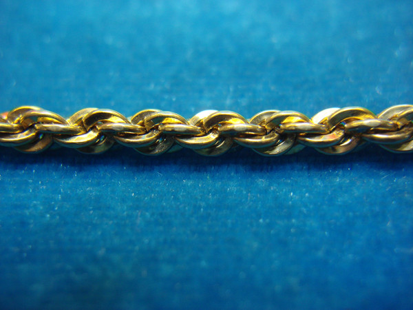 Vintage 12K Gold Filled Rope Pocket Watch Chain - 12 Inches (3.7mm, Excellent Condition)