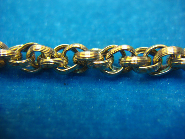 Vintage Gold Plated Pocket Watch Chain - 6.5