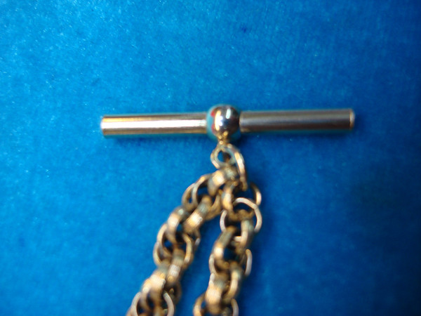 Vintage Gold Plated Pocket Watch Chain - 6.5