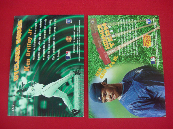 1995 Pinnacle SportFlix Ken Griffey Jr. Insert Card Lot (Hammer Team & Cyclone Squad) - Seattle Mariners