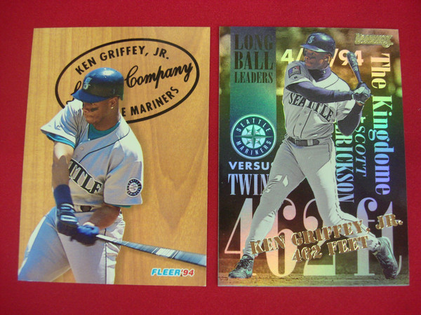Ken Griffey Jr. 1994 Donruss Long Ball & Fleer Lumber Company Dual Card Set