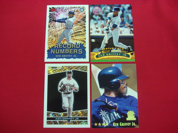 Ken Griffey Jr. 4-Card Insert Set | Topps Record Numbers, Black Gold & More!