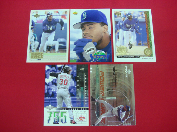 Ken Griffey Jr. Upper Deck Insert Card Lot (8 Cards) - Mariners & Reds