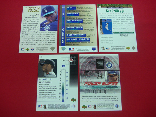 Ken Griffey Jr. Upper Deck Insert Card Lot (8 Cards) - Mariners & Reds