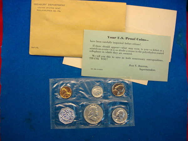 1959 U.S. Proof Set - Original Envelope, Pristine Condition