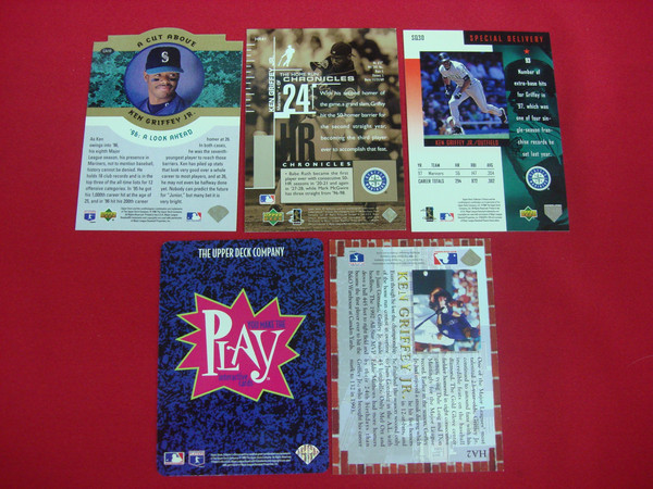Ken Griffey Jr. Upper Deck Insert Baseball Card Lot (5 Cards) - Seattle Mariners