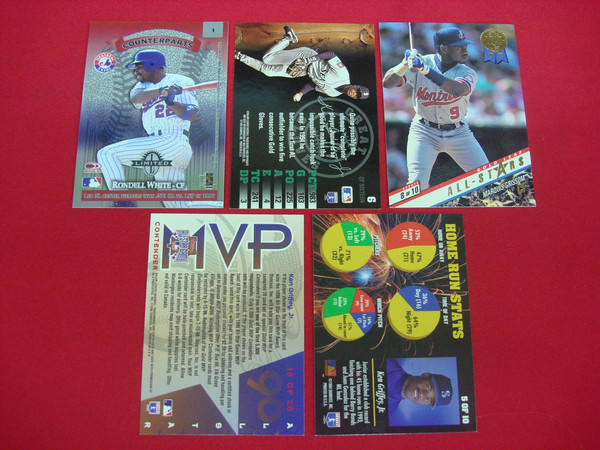 Ken Griffey Jr. Leaf Insert Baseball Card Lot (5 Cards) - Seattle Mariners
