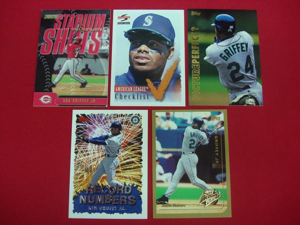 Ken Griffey Jr. Insert Card Collection (5 Cards) - Seattle Mariners & Cincinnati Reds