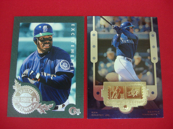 Ken Griffey Jr. Rookie & Rare Baseball Card Lot: 1996 Fleer E-XL + 1999 UD SPX Finite