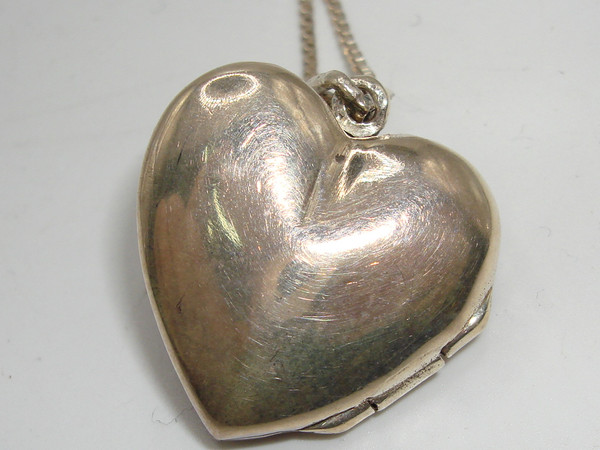 925 Sterling Silver Marcasite Heart Locket Necklace - Italian Design, Pink Gemstone