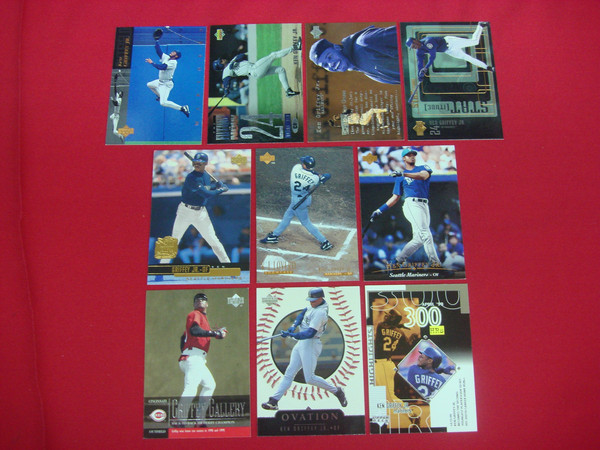 Ken Griffey Jr. Upper Deck Baseball Card Lot (10 Cards) - Mariners & Reds