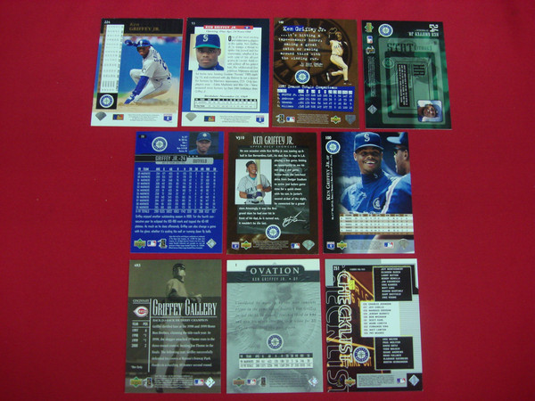 Ken Griffey Jr. Upper Deck Baseball Card Lot (10 Cards) - Mariners & Reds